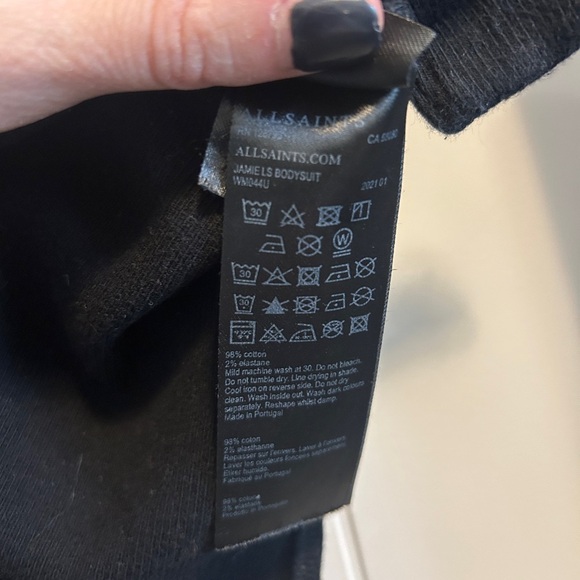 ALLSAINTS Jamie Long sleeve bodysuit size us 4 - Picture 10 of 11